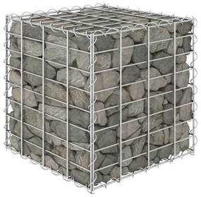vidaXL Canteiro elevado/cubo gabião 40x40x40 cm cm fio de aço