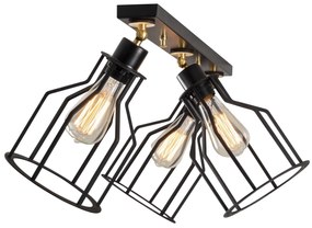 Candeeiro Alacati – Preto e Dourado – 72 x 17 cm