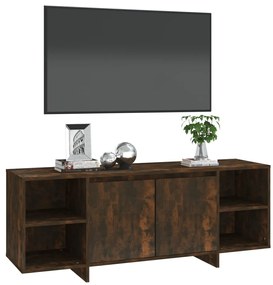 Móvel de TV 130x35x50 cm aglomerado cor carvalho fumado