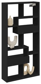 Armário de parede 50x15x100 cm derivados de madeira preto