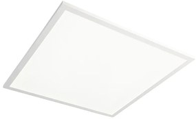 Candeeiro de teto quadrado branco LED com comando remoto - Orch Moderno