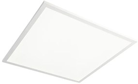 Candeeiro de teto quadrado LED branco com controle remoto - Orch Moderno