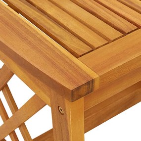 Mesa Lateral para Jardim vidaXL Castanha 45x45x50 cm Madeira de Acácia