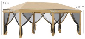 Tenda para Festas 6x3 m Tenda de Jardim com 6 Mosquiteiros Bolsa de Tr