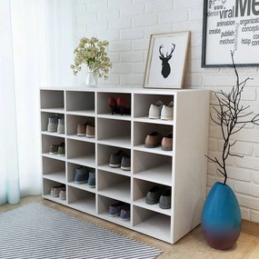 vidaXL Sapateira 92x30x67,5 cm derivados de madeira branco