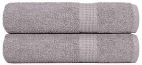 vidaXL Toalhas de banho FROGN 2 pcs 100x150 cm 360 g/m² cinzento