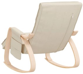 Cadeira de baloiço tecido creme