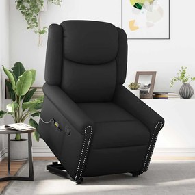 Poltrona massagens reclinável elevatória couro artificial