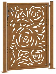 Portão de jardim 105x130 cm design de chama de aço resistente