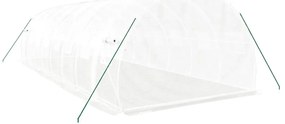 Estufa com estrutura de aço 24 m² 8x3x2 m branco