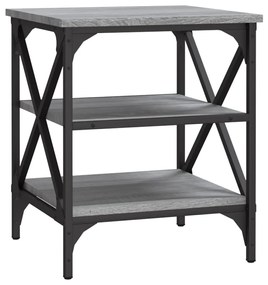 Mesas de apoio 2 pcs 40x42x50 cm derivados madeira cinza sonoma
