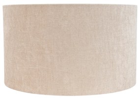 Abajur de tecido castanho claro redondo 35/35/20 Moderno