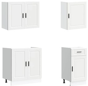 7 peças armário de cozinha conjunto Kalmar branco