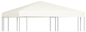 Cobertura de gazebo 310 g/m² 3x3 m branco nata