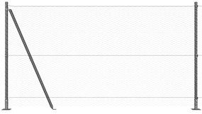 Cerca Hexagonal vidaXL Cinza 1,2x100 m Aço