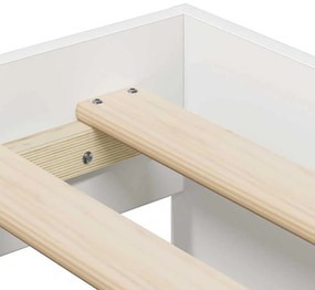 Cama de Armazenamento Branca 100x200 cm