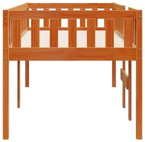 Cama de criança sem colchão 90x190 cm pinho maciço castanho-mel