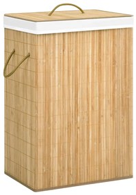 Cesto para roupa suja 72 L bambu