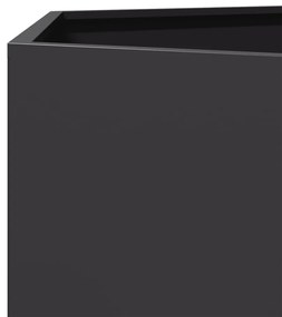 Vasos floreiras de jardim 2 pcs hexagonal 46x40x45 cm aço preto