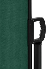 Toldo lateral retrátil 180x500 cm verde-escuro