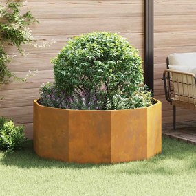 vidaXL Floreira Ferro Enferrujado 120 x 120 x 50 cm