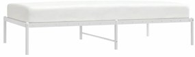 Estrutura de cama 100x190 cm metal branco