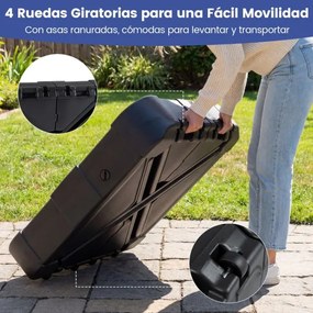 Base para guarda-sol de exterior com rodas 88 x 88 cm, de alta resistência, enchimento com água ou areia, portátil, para terraço, jardim ou piscina, P