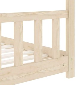 Estrutura de cama para crianças 80x160 cm pinho maciço