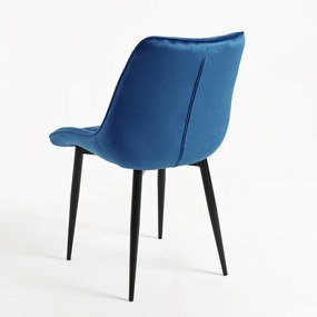 Pack 4 Cadeiras Cade Veludo - Azul
