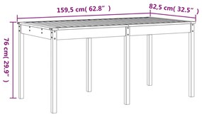 13 pcs conjunto de jantar para jardim madeira de douglas maciça