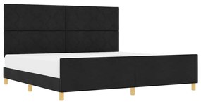 Cama vidaXL Preta 200x200 cm em Tecido