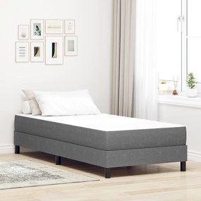 Colchão de Molas Pocket vidaXL Cinza Claro Médio 80x200x20 cm Tecido
