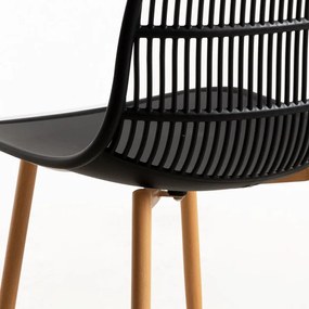 Conjunto de 2 Cadeiras Beckan Preto - Design Nórdico