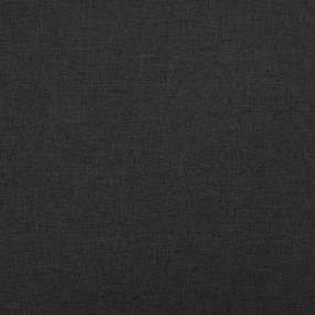 Banco de arrumação dobrável 76x38x38 cm linho falso preto