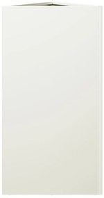 Vaso/floreira de jardim triangular 2pcs 40x34,5x70cm aço branco