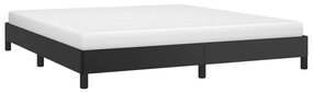 Estrutura de cama 160x200 cm couro artificial preto