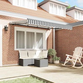Toldo Retrátil Manual Antracite e Branco