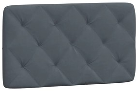 Estrutura de cama c/ luzes LED 90x200 cm veludo cinza-escuro