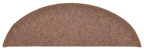 Tapetes de escada 30 pcs 56x17x3 cm castanho