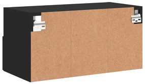 Móvel de parede p/ TV 60x30x30 cm derivados de madeira preto