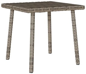 vidaXL Mesa de centro de jardim retangular 40x40x37cm vime PE cinzento