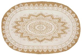 vidaXL Tapete de Juta Floral Natural 152 x 245 cm Juta