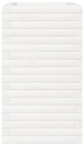 Vaso/floreira de jardim 70x40x68,5 cm pinho maciço branco