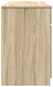 Mesa vidaXL Carvalho Sonoma 140x49x76 cm Madeira de engenharia