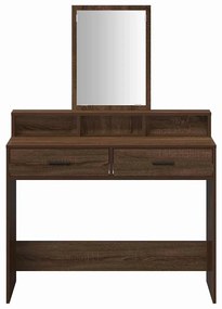 Mesa de Maquilhagem com Gavetas Castanho Carvalho 100x41x140 cm