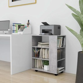 vidaXL Móvel com rodas 60x35x75 cm derivados madeira cinzento cimento