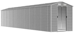 Abrigo de jardim 191x980x198 cm aço galvanizado cinzento-claro