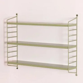 Estante Modular De Parede ↔︎60 Cm Em Aço Emine Verde Cáqui - Sklum