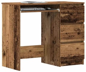 vidaXL Secretária 90x45x76 cm contraplacado madeira velha