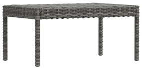 6 pcs conjunto lounge de jardim c/ almofadões vime PE cinzento